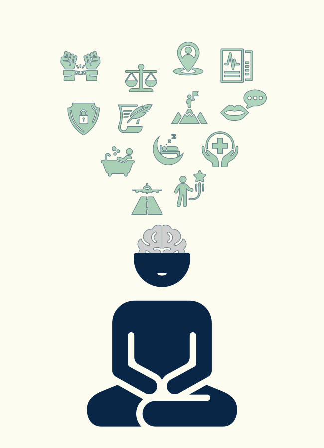 Animated character studying verbs